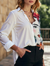 New Casual Printed Long-Sleeved Shirt